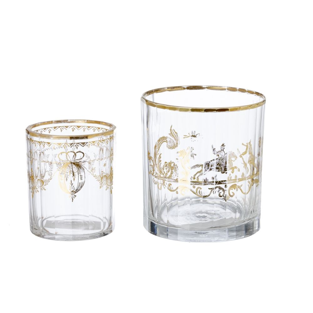 Cristal e vidro - Dois copos - Palácio Nacional de Queluz
