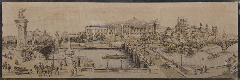 Tapetes e tapeçarias - Gobelins - Vista de paris - 47x145 cm