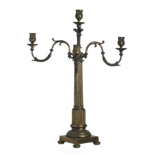 Candelabro de bronze dourado - Século XIX