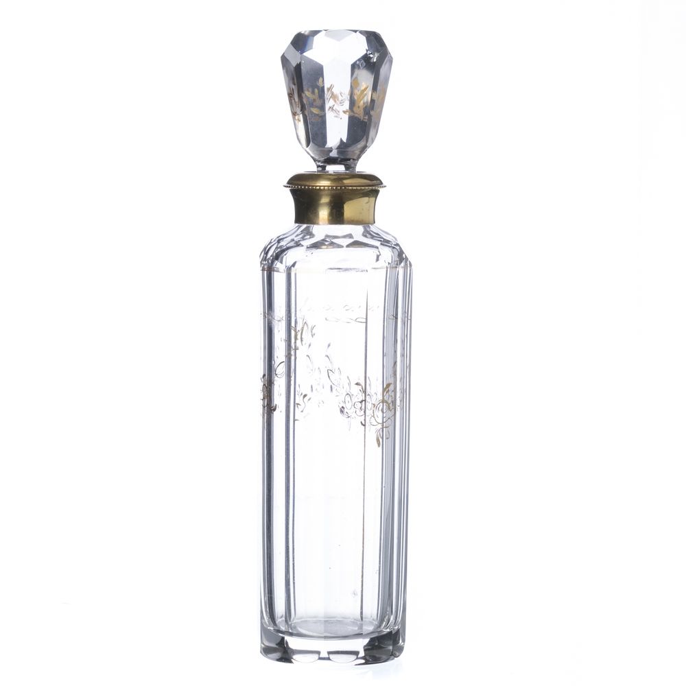 Cristal e vidro - Garrafa em cristal lapidado - Século XIX