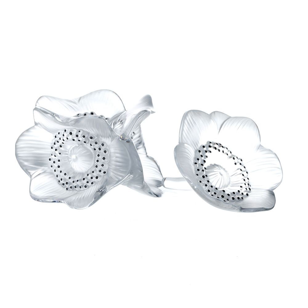 Cristal e vidro - Flor e castiçal Lalique