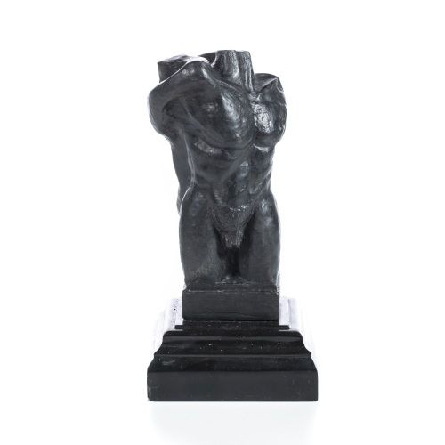 Dorso em bronze e mármore