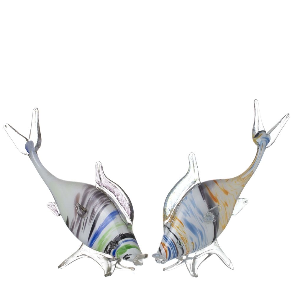 Cristal e vidro - Dois peixes Murano