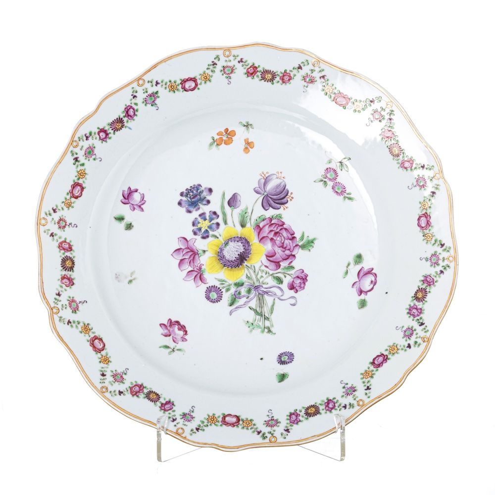 Porcelana oriental - Prato de grandes dimensões - Companhia das Índias