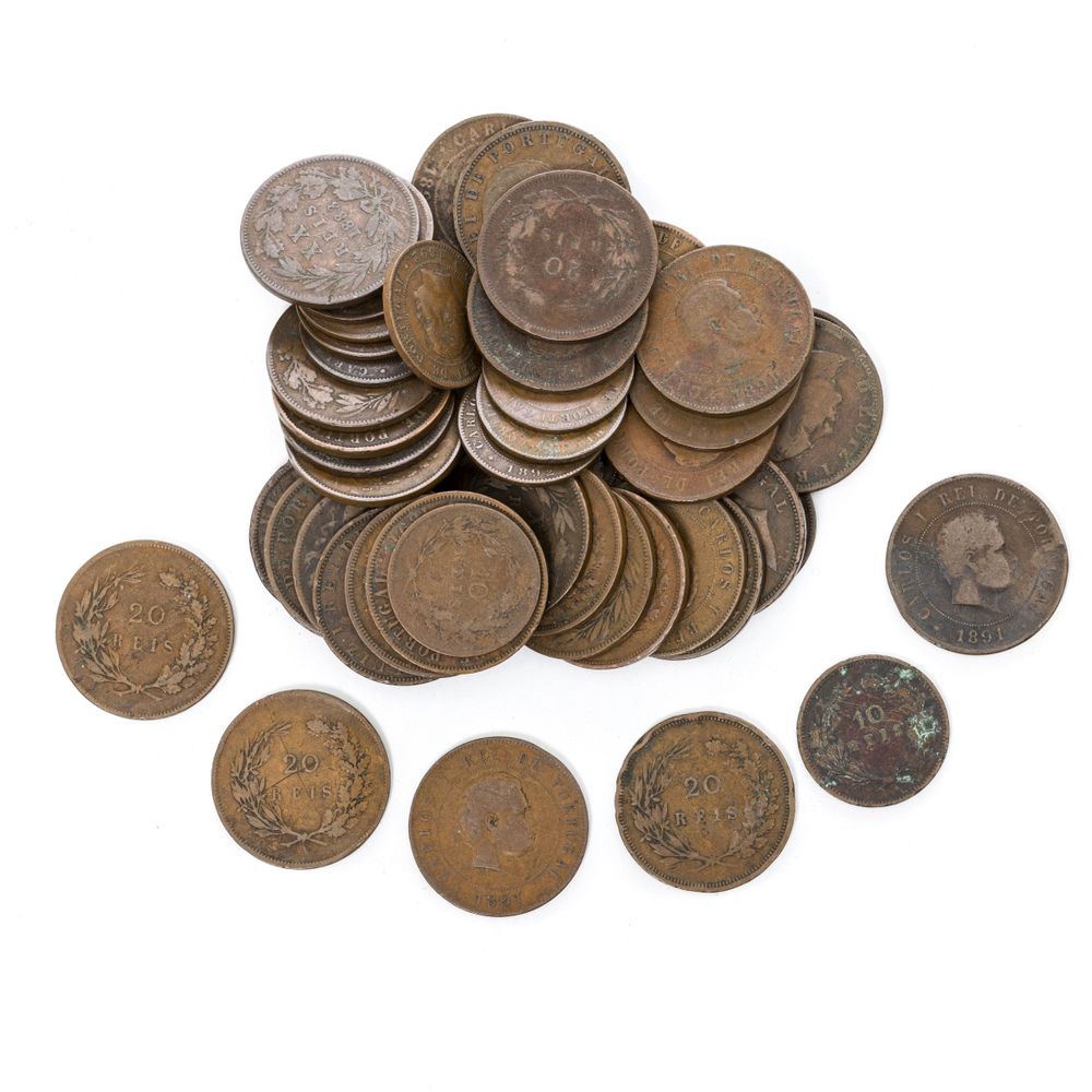 Numismática - Moedas D. Luís ; D. Carlos