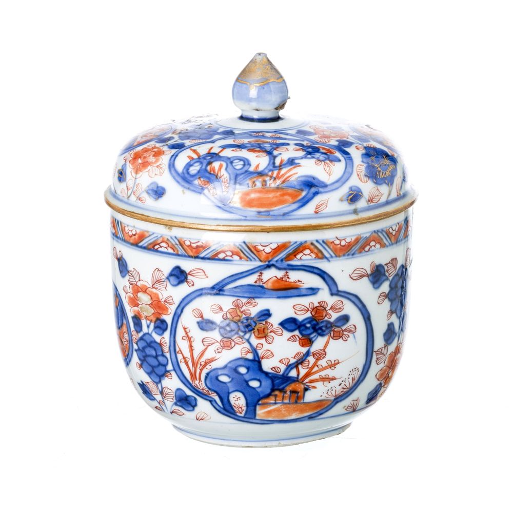 Porcelana oriental - Pote com tampa - Companhia das Índias