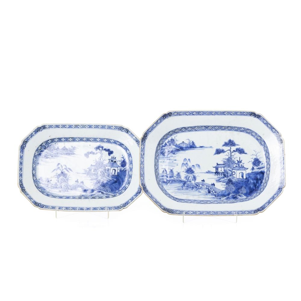 Porcelana oriental - Duas travessas - Companhia das Índias