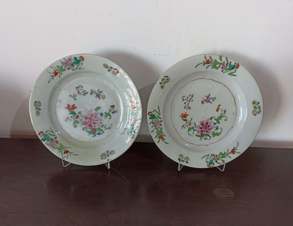 Porcelana oriental - Par de pratos - Companhia das Índias