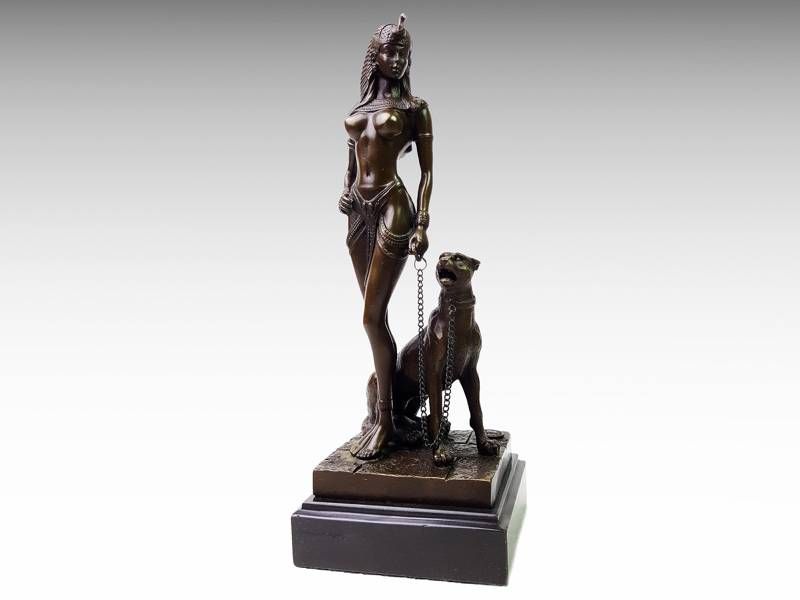 Escultura de bronze - Cleópatra