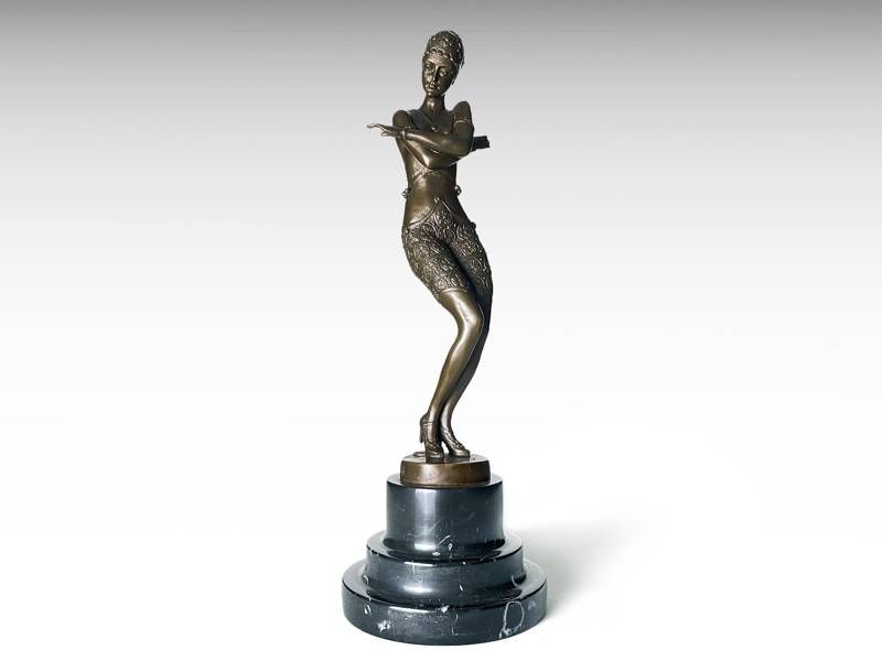 Escultura de bronze - Dançarina tímida - Art Deco