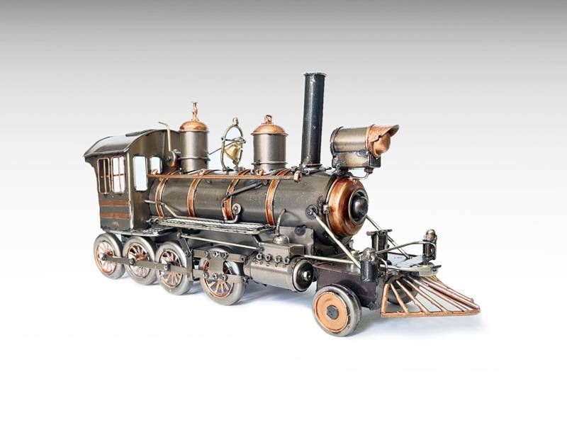 Modelo de metal - Locomotiva / Comboio a vapor antigo