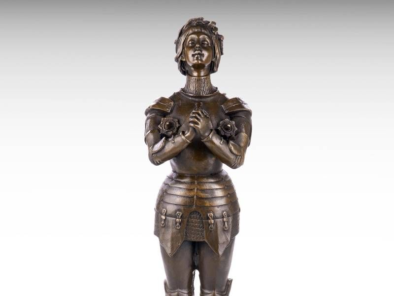 Escultura de bronze - Joana d'Arc