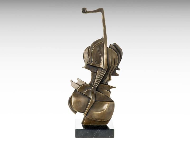 Escultura de bronze - Violino (Salvador Dali)