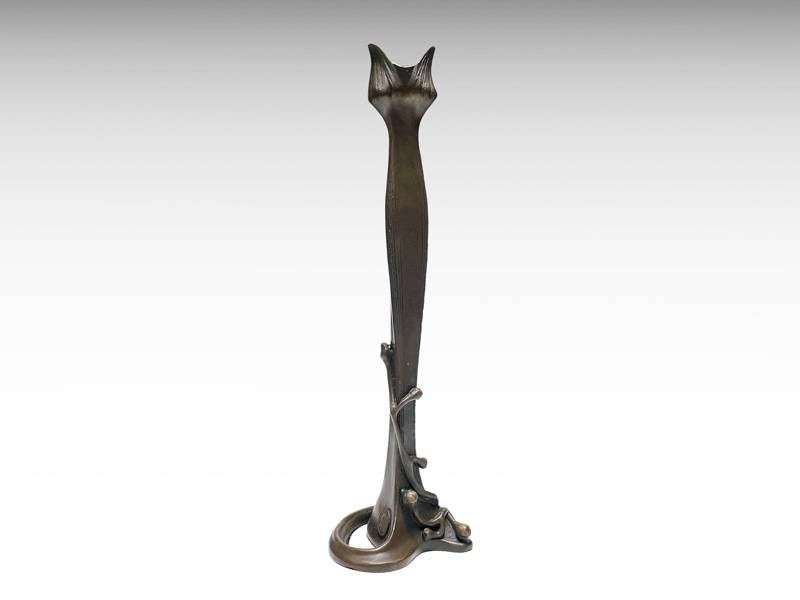 Castiçal em bronze - Art Nouveau