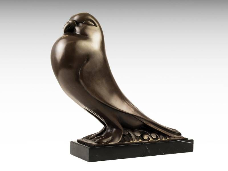Escultura de bronze - Pombo - Art Deco