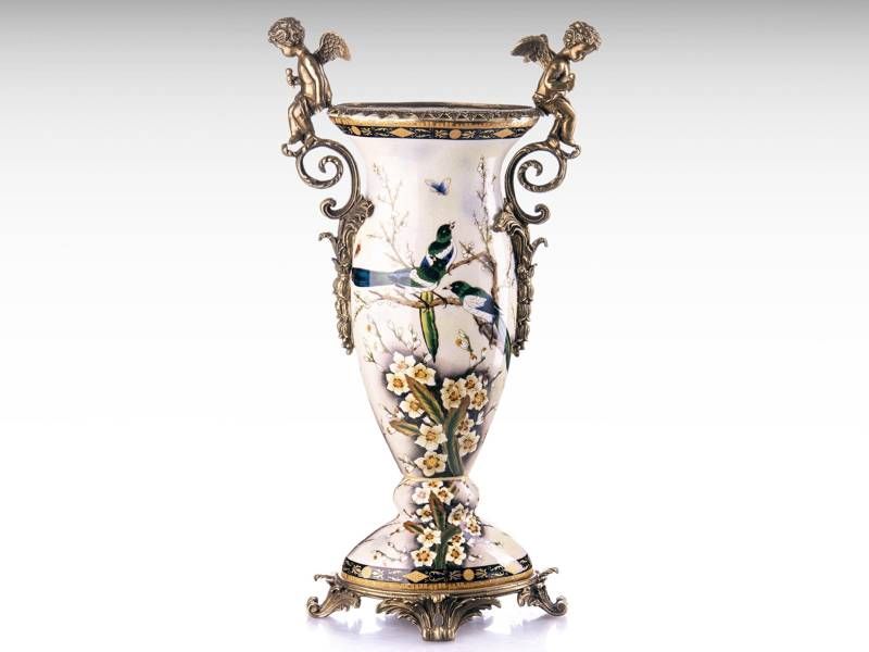 Jarrão de porcelana e bronze; estilo Louis XVI - Art Nouveau 2