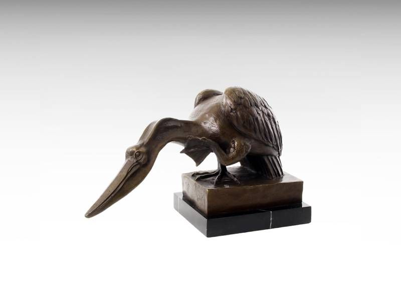 Escultura de bronze - Pelicano