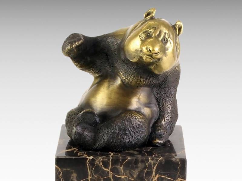 Escultura de bronze - Panda