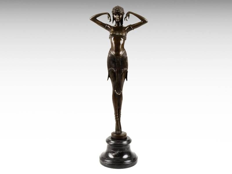 Escultura de bronze - Dançarina exótica - Art Déco (Chiparus)