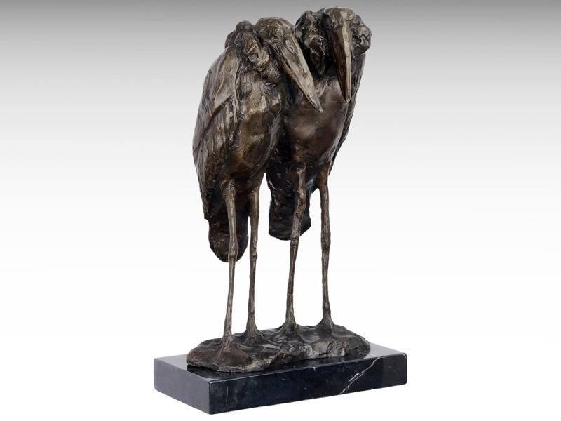 Escultura de bronze - Cegonha marabu - Art Deco