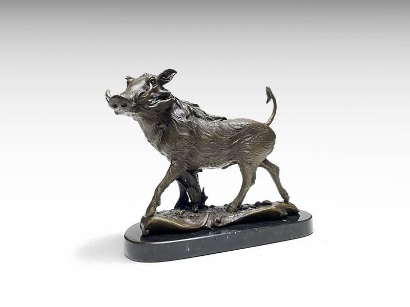 Escultura de bronze - Javali 2