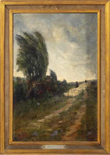 Joaquim Lopes - Paisagem com pastores e rebanho - 1915