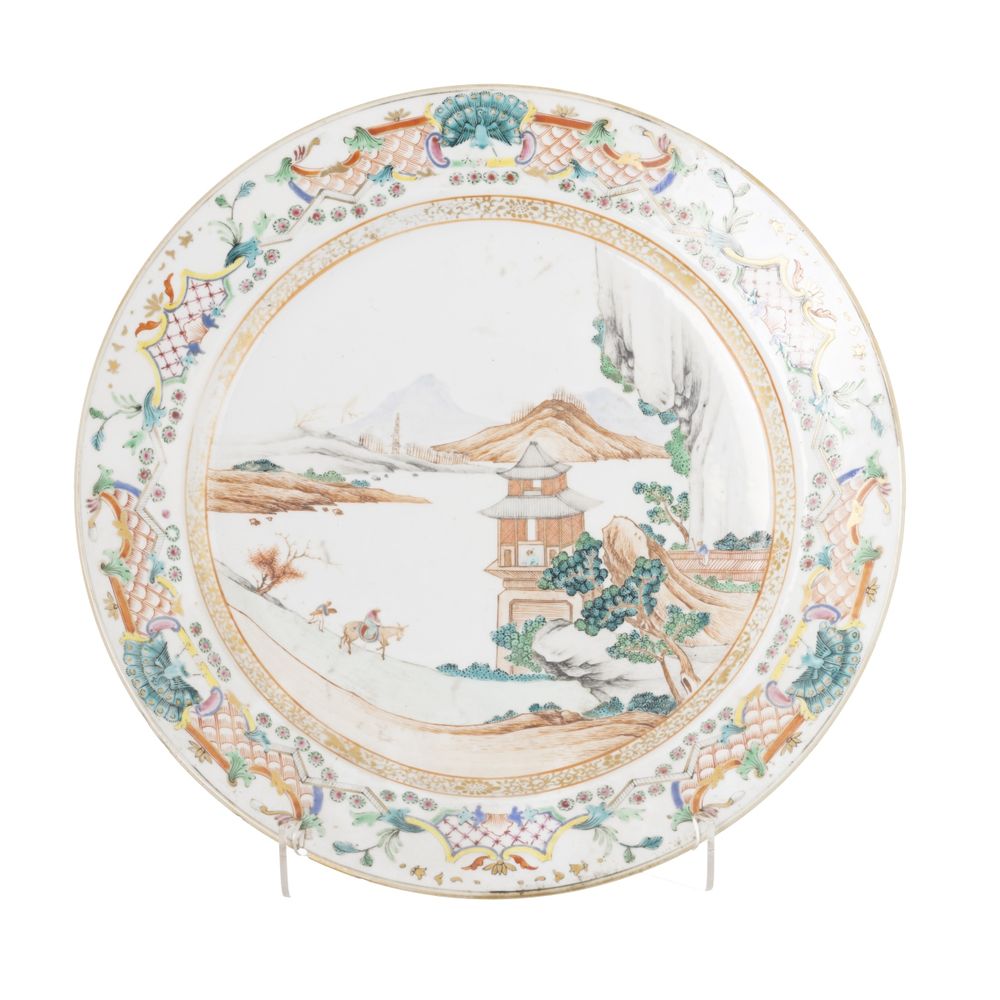 Porcelana chinesa - Grande prato - Companhia das Índias - Século XVIII