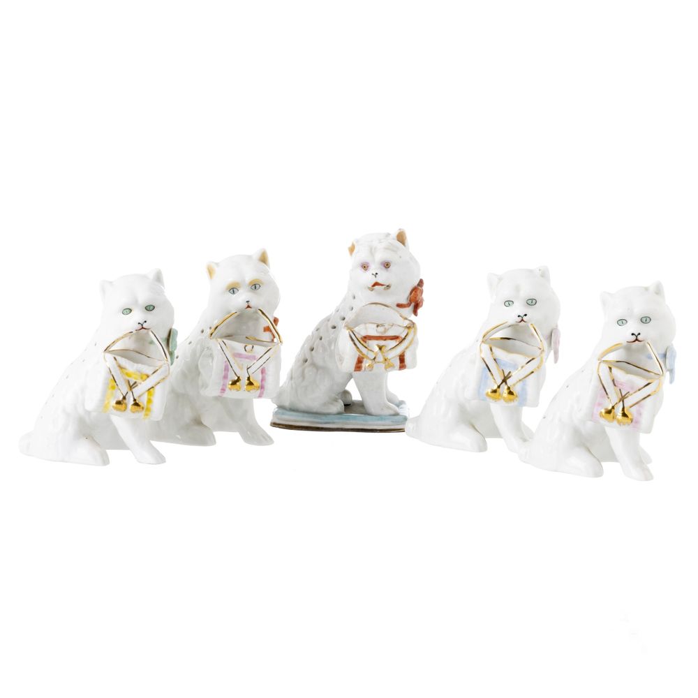 5 Paliteiros - Gato com cesta - Vista Alegre