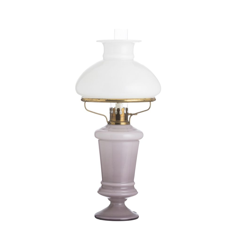 Vidro e Cristal - Candeeiro de mesa em vidro opalino
