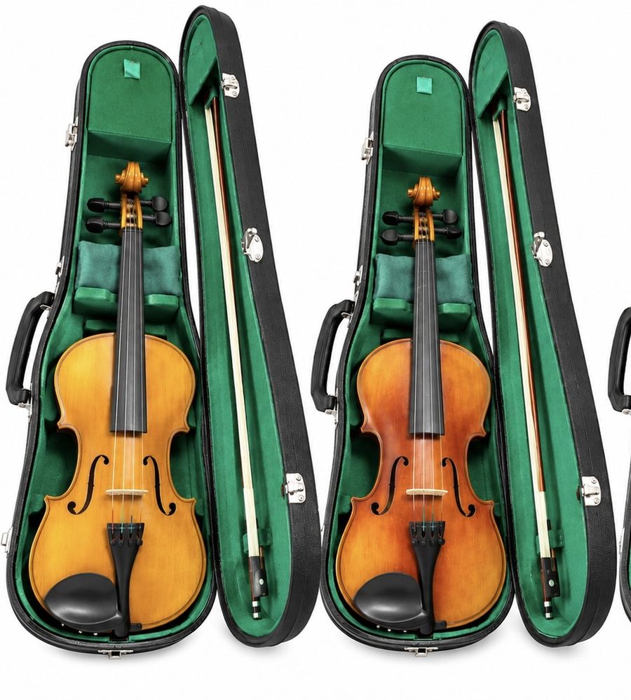 Instrumentos musicais - Dois violinos com arcos - Skylark