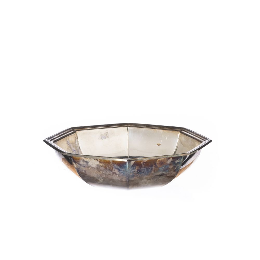 Banho de prata - Taça octagonal 'Topázio'