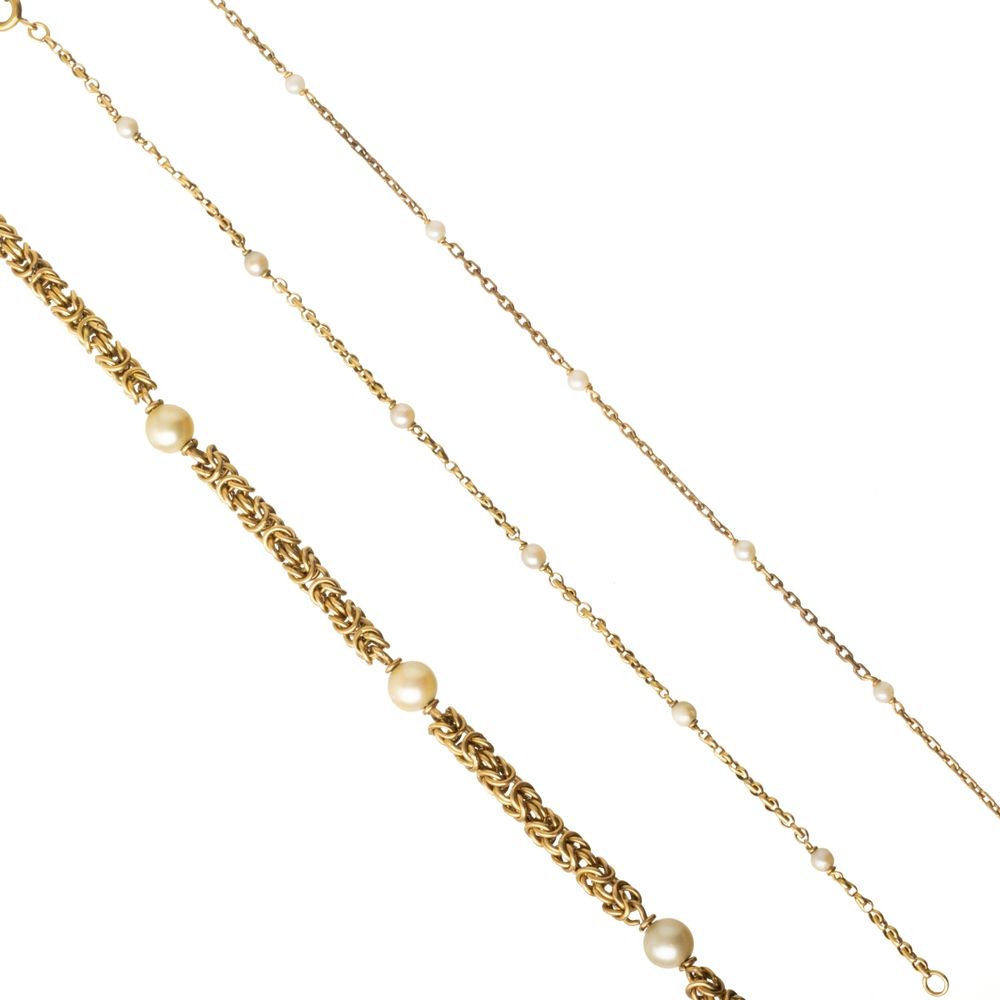 Três pulseiras em ouro 19.2K