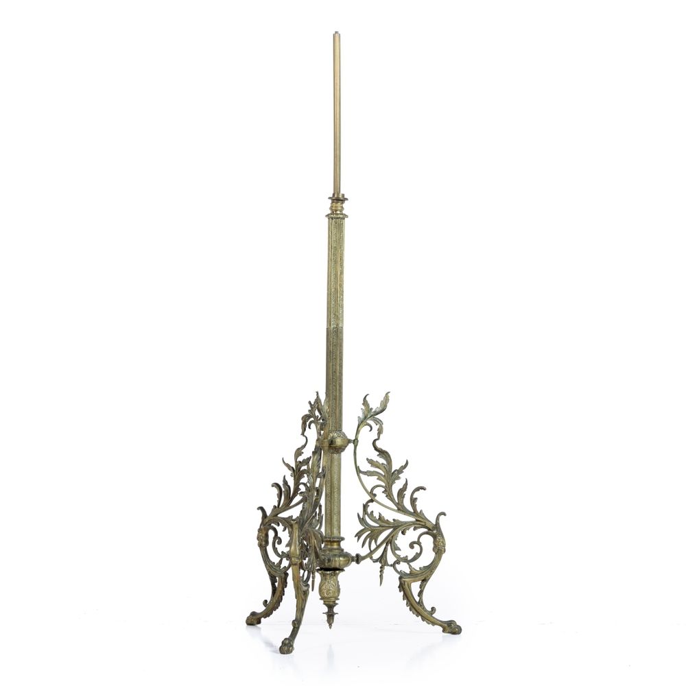Iluminação - Candeeiro de pé alto Napoleão III - Século XIX - 149 cm