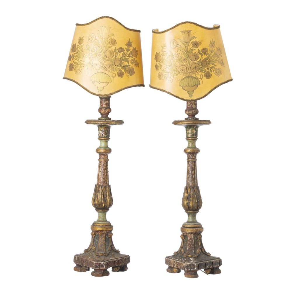 Par de tocheiros D. Maria - Século XIX - 96 cm