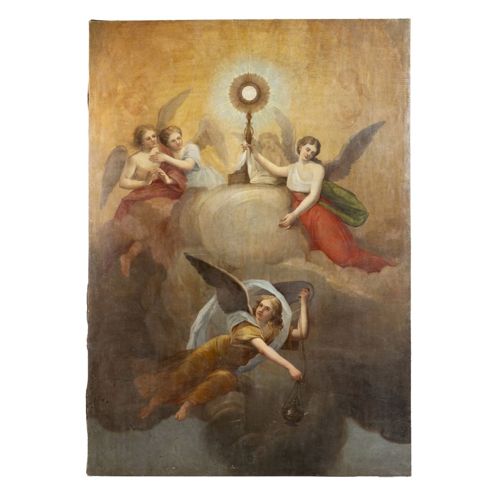 A adoração da Eucaristia - Século XVIII - 267 cm